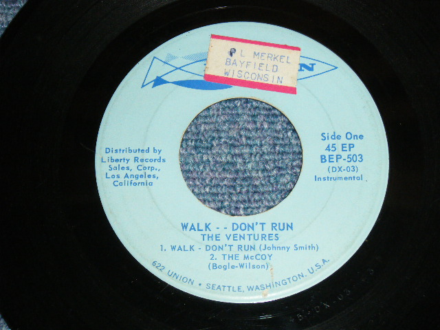 画像: THE VENTURES - WALK-DON'T RUN ( Matrix Number DX-03-3/DX-04-2) / 1960 US ORIGINAL 7"45EP + PICTURE SLEEVE