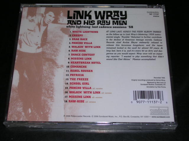 画像: LINK WRAY - WHILE LIGHTNING  LOST CADENCE SESSION '58 / 2006 US SEALED CD