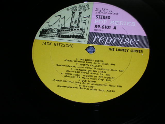 画像: JACK NITZSCHE - THE LONELY SURFER ( MINT/MINT- ) / 1963 US ORIGINAL Stereo LP