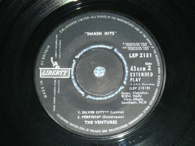 画像: THE VENTURES - SMASH HITS  / 1962 UK Original 7" EP With PICTURE SLEEVE 