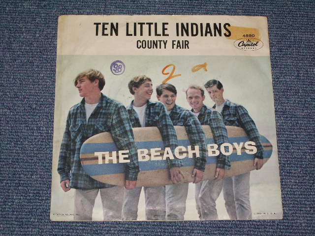 画像1: THE BEACH BOYS - TEN LITTLE INDIANS  / 1962 US  Original 7"Single  With PICTURE SLEEVE 