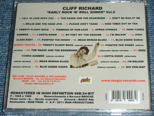 画像: CLIFF RICHARD With THE DRIFTERS - EARLY ROCK 'N' ROLL SONGS VOL.2 TEDDY BOYS / 2011 FRANCE Brand New SEALED CD 
