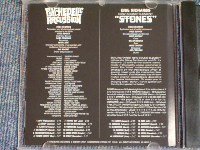 画像: HAL BLAINE + EMIL RICHARDS - PSYCHEDELIC PERCUSSION + STONES ( 2 in 1 ) / 1996? US ORIGINAL Brand New CD