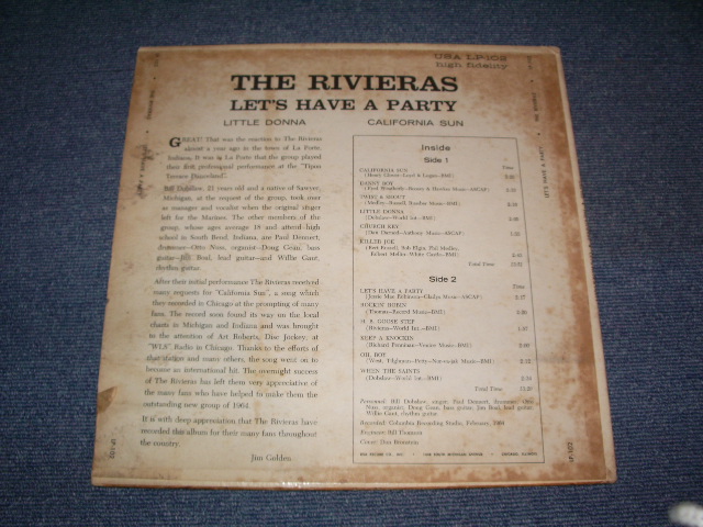 画像: THE RIVIERAS - LET'S HAVE A PARTY /  1964 US ORIGINAL LP