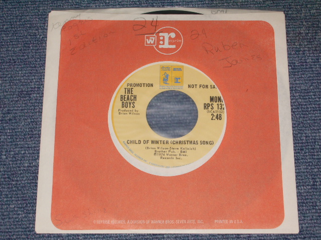 画像1: THE BEACH BOYS - CHILD OF WINTER / 1974 US ORIGINAL PROMO ONLY SAME FLIP SPECIAL COUPLING 7"Single