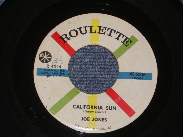 画像: JOE JONES - CALIFORNIA SUN / 1961 US ORIGINAL 7" Single 