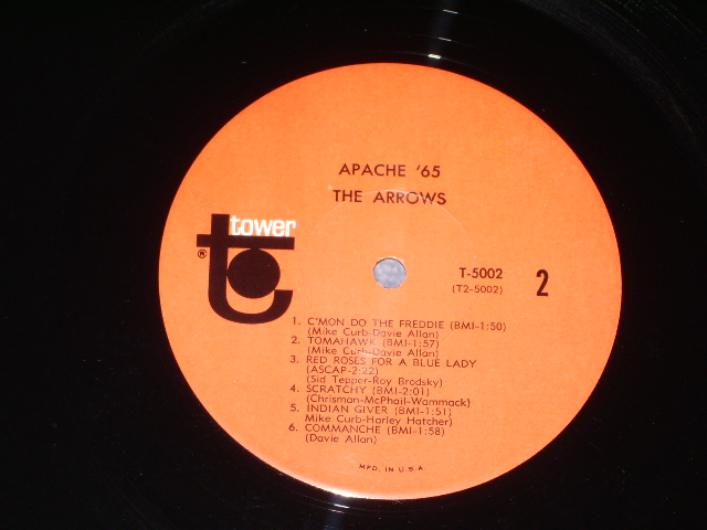 画像: THE ARROWS - APACHE '65 ( Ex++/Ex+++ : Matrix # F5/F5 ) / 1965 US ORIGINAL MONO LP