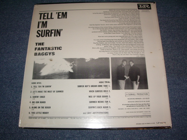 画像: THE FANTASTIC BAGGYS - TELL 'EM I'M SURFIN'  / 1964 US ORIGINAL Mono  LP 
