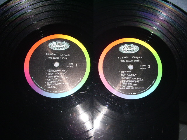 画像: The BEACH BOYS - SURFIN' SAFARI ( Ex+ / Ex+++ MATRIX # A)T1-1-1808-N1#2  / B) T2-1808-D1#3 ) / 1962 US ORIGINAL MONO LP