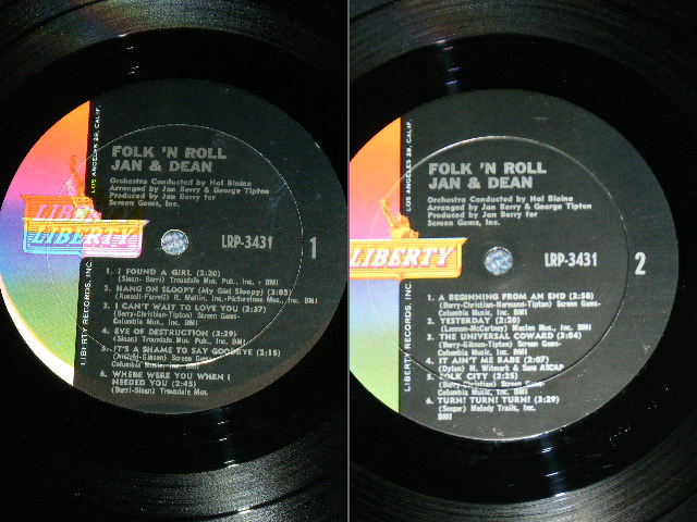 画像: JAN & DEAN - FOLK 'N ROLL ( Ex+/MINT-) / 1965 US ORIGINAL MONO   LP 