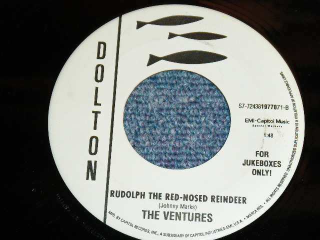 画像: A) JAN & DEAN B) THE VENTURES - A) FROSTY R : B) RUDOLPH ( THE RED-NOSED REINDEER )   / 1997 US JUKUBOX Only Coupling 7" Single