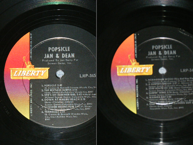 画像: JAN & DEAN - POPSICLE ( Ex+++/MINT- ) / 1966 US AMERICA ORIGINAL "1st Press Label" MONO Used LP 