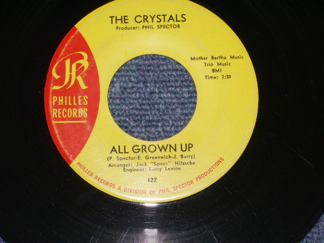 画像1: THE CRYSTALS - ALL GROWN UP ( YELLOW LABEL : Matrix # TCY-25A  Ex+++/Ex++ ) / 1964 US ORIGINAL 7" SINGLE 
