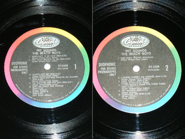 画像: THE BEACH BOYS - PET SOUNDS ( MINT-/MINT-: Matrix # DT-1-2458-A-15 / DT-2-2458-A-15 ) / 1966 US ORIGINAL DUOPHONIC Stereo LP