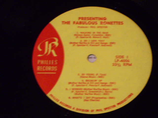 画像: RONETTES -  ...PRESENTING THE FABULOUS RONETTES  / 1964 US Original YELLOW Label  MONO LP 
