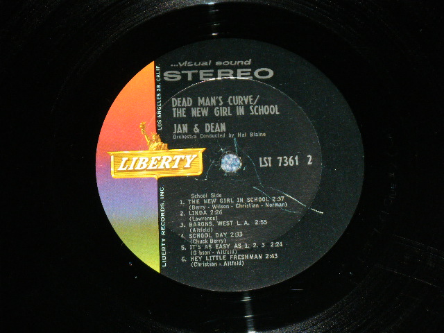 画像: JAN & DEAN - THE NEW GIRL IN SCHOOL / DEAD MAN'S CURVE "COLOR Cover " ( ExEx+/Ex++ )  / 1964 US ORIGINAL STEREO  LP 