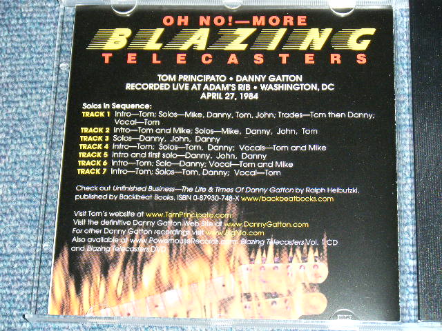 画像: DANNY GATTON TOM PRINCIPATO - OH NO!-MORE BLAZING TELECASTERS / 1990's US  ORIGINAL Brand New CD 