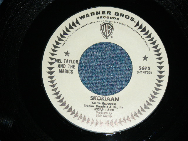 画像: MEL TAYLOR of The VENTURES -  A)SKOKIAAN  B)WATERMELON MAN ( MINT-/ MINT- ) / 1965  US ORIGINAL White Label Promo 7"SINGLE
