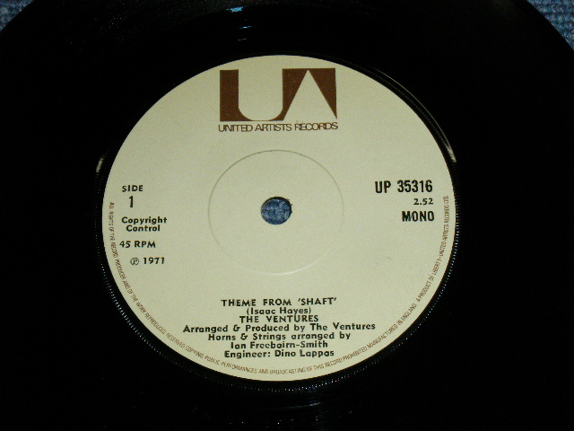 画像1: THE VENTURES - THEME FROM "SHAFT" ( MINT-/MINT- ) / 1971  UK ORIGINAL 7" SINGLE 