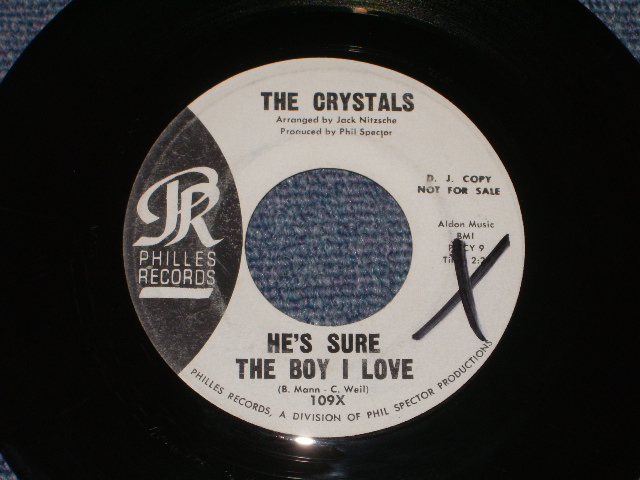 画像1: THE CRYSTALS - HE 'S SURE THE BOY I LOVE ( Matrix # TCY-9フ : ANNETTE & PHIL Credit : WHITE LABEL PROMO Ex++/Ex++ ) / 1962 US ORIGINAL 7" SINGLE 