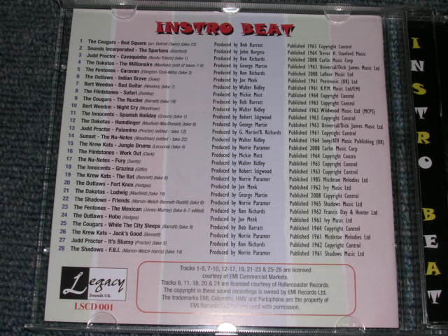 画像: va OMNIBUS - INSTRO BEAT BRITISH INSTRUMENTALS FROM THE 1960'S  ( 60s INST ) / 2008 UK BRAND New  CD 
