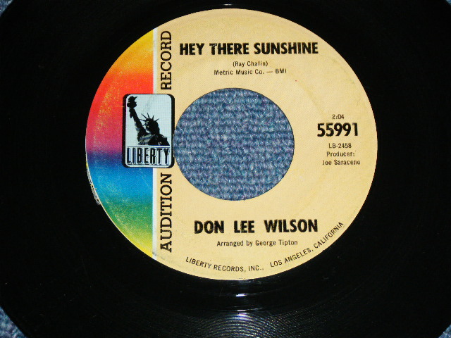 画像: DON LEE WILSON -  BEHIND THESE STAINED GLASS WINDOWS  ( FATS & LARGE  STYLE LOGO / Ex++/Ex++ )  / 1967 US ORIGINAL Audition Lbael Promo 7"SINGLE