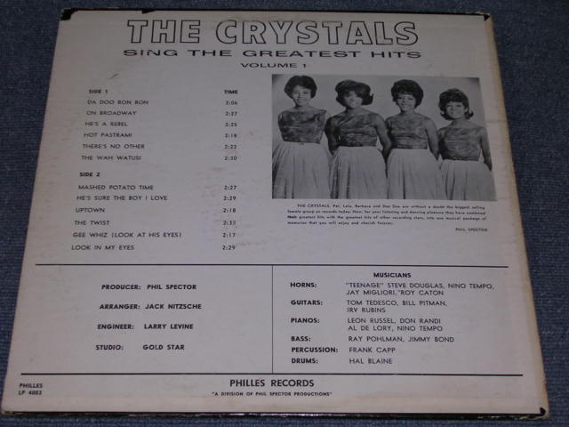 画像: THE CRYSTALS - SING THEB GREATEST HITS / 1963 US ORIGINAL BLUE LABEL MONO LP 
