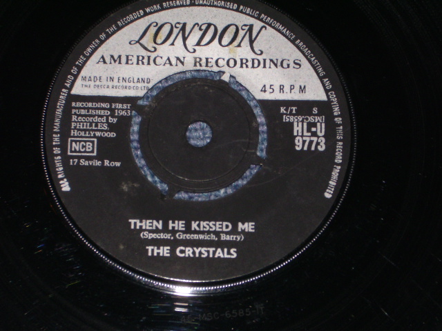画像: THE CRYSTALS - THEN HE KISSED ME ( UK) / 1963 UK ORIGINAL 7" SINGLE 