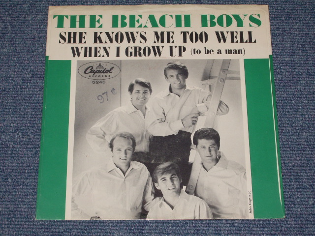 画像: THE BEACH BOYS - WHEN I GROW UP( GREEN BORDER Cover )  /  1964 US  Original Ex++/Ex+  7"Single With Picture Sleeve  