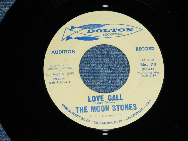 画像: THE MOON STONES ( BOB BOGGLE & DON WILSON WORKS of THE VENTURES ) - MY TRUE LOVE ( MINT/MINT ) / 1963 US ORIGINAL Audition Label PROMO 7"45's Single