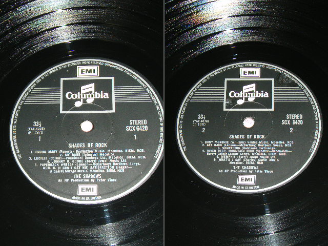 画像: THE SHADOWS - SHADES OF ROCK ( Ex+++/Ex+++ ) / 1970 UK ORIGINAL Used  LP 