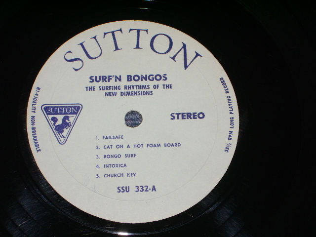 画像: THE NEW DIMENSIONS - SURFIN' BONGOS ( Ex/Ex+++) / 1963 US ORIGINAL Stereo  LP 