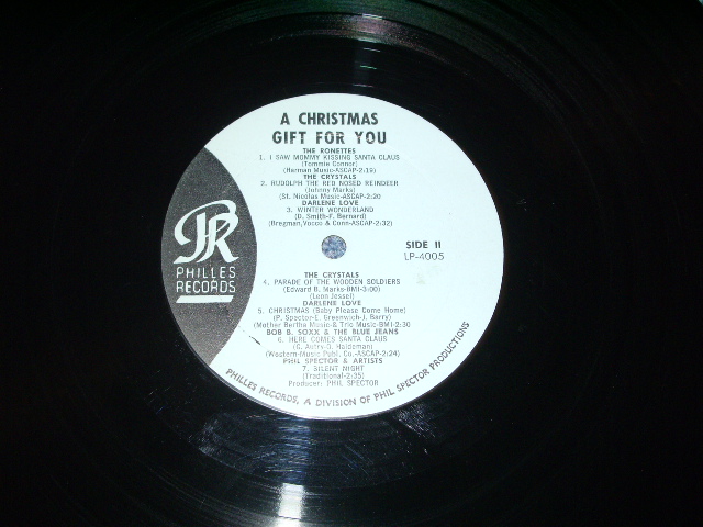 画像:  VA ( CRYSTALS+RONETTES+DARLEN LOVE+More ) - A CHRISTMAS GIFT FOR YOU ( MINT-/MINT- With SHRINK WRAP )  /  1963 US ORIGINAL 1st Press Label BLUE LABEL MONO LP