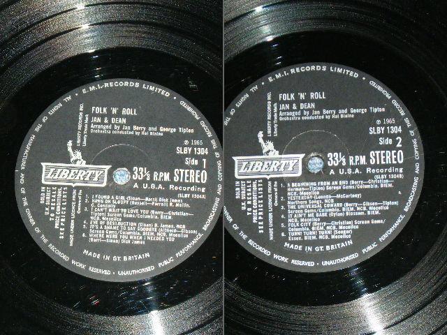 画像: JAN & DEAN - FOLK 'N ROLL ( Ex+/Ex ) / 1965 UK ORIGINAL STEREO  LP 