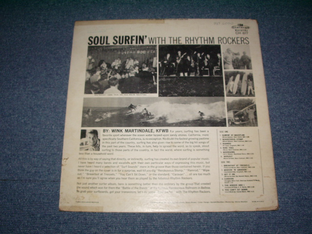 画像: RHYTHM ROCERS - SOUL SURFIN' / 1963 US ORIGINAL White Label Promo MONO LP 