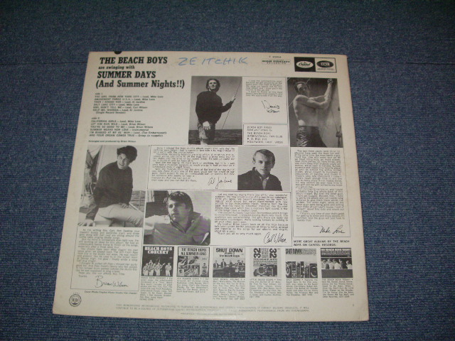 画像: The BEACH BOYS -SUMMER DAYS  ( Ex++/Ex+++ : Matrix #  PIP/PIP ) / 1965 US ORIGINAL MONO  LP