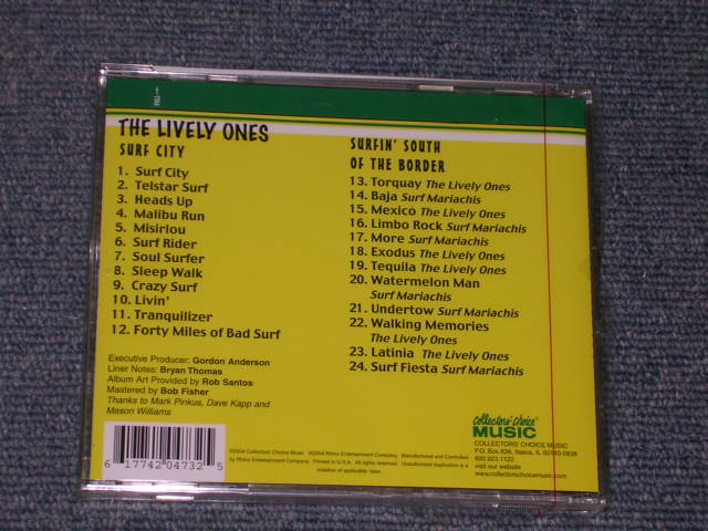 画像: THE LIVELY ONES - SURF CITY + SURFIN' SOUTH OF THE BORDER ( 2 in 1 ) / 2004 US BRAND NEW SEALED CD