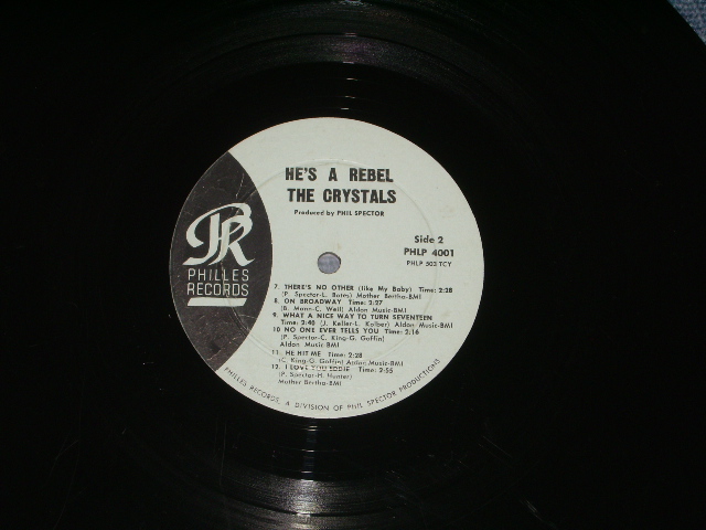 画像: THE CRYSTALS - HE'S A REBEL ( Ex-/Ex- ) / 1963 US Original Blue Label MONO LP 