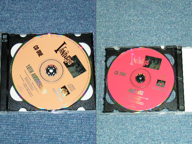 画像: THE VENTURES - 10TH ANNIVERSARY ALBUM + ONLY HITS  (  4LPs in 2 CDs ) / 1998  UK& EU Used  2 CD 