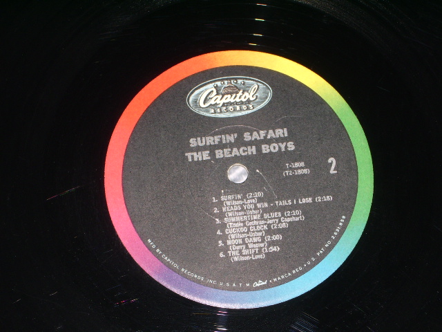 画像: The BEACH BOYS - SURFIN' SAFARI ( VG++ / Ex MATRIX # A)T1-1-1808-D4   / B) T6-1808-??? HAND WRITING ) / 1962 US ORIGINAL MONO LP