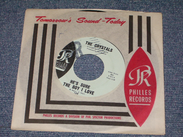 画像1: THE CRYSTALS - HE 'S SURE THE BOY I LOVE ( Matrix # TCY-9 : PHIL & ANNETTE Credit : BLUE LABEL Ex+++/Ex+++ ) / 1962 US ORIGINAL 7" SINGLE 