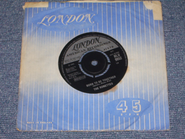 画像1: THE RONETTES - BORN TO BE TOGETHER  / 1965 UK ORIGINAL 7" SINGLE With COMPANY SLEEVE  